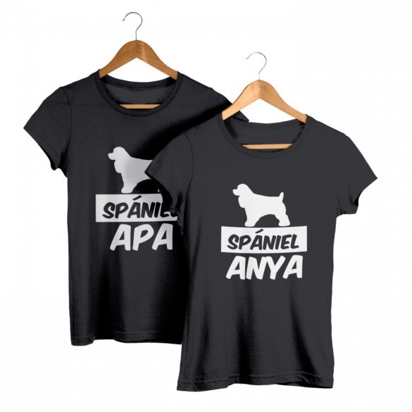 Spániel páros póló (Spániel anya & Spániel apa)