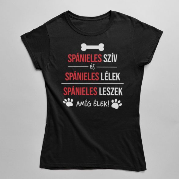 Spánieles szív és spánieles lélek női póló