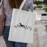 Tacskó heartbeat vászontáska