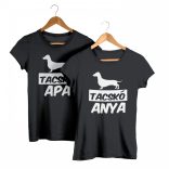 Tacskó páros póló (Tacskó anya & Tacskó apa)