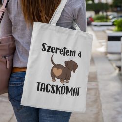 Tacskó popsi - magyar szöveggel vászontáska