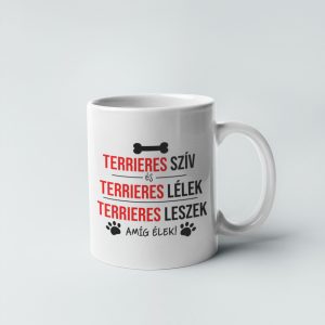 Terrieres szív és terrieres lélek bögre