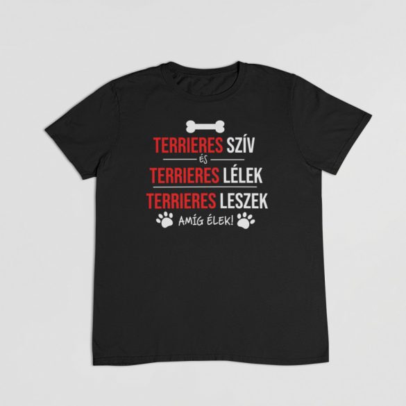 Terrieres szív és terrieres lélek férfi póló