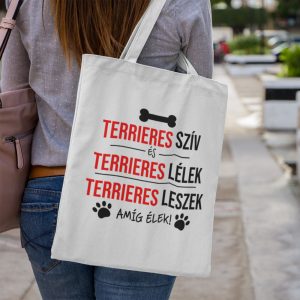 Terrieres szív és terrieres lélek vászontáska