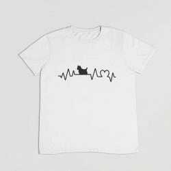 Westie heartbeat férfi póló