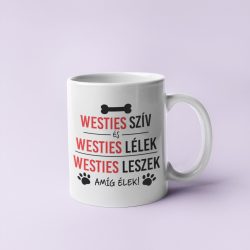 Westies szív és westies lélek bögre