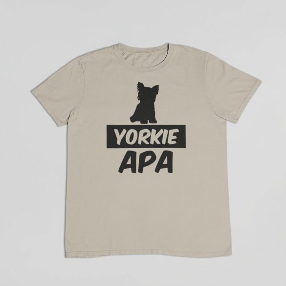Yorkie apa férfi póló